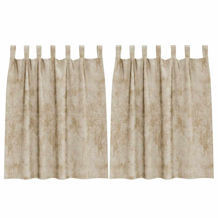 Vidaxl velvet gordijnen 2 st crème 140 x 140 cm fluweel