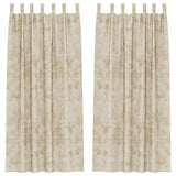 Vidaxl velvet gordijnen 2 st crème 245 x 140 cm fluweel - afbeelding 2
