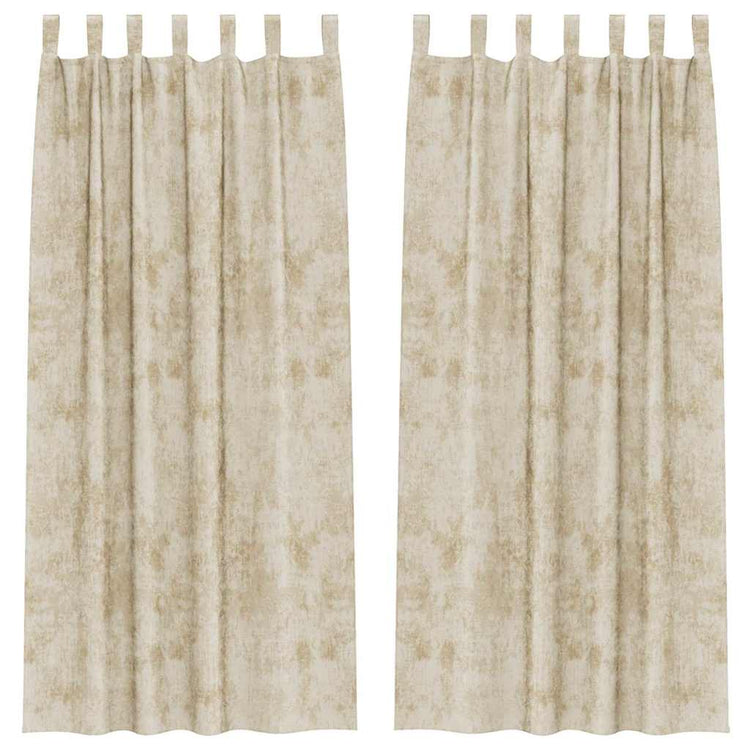 Vidaxl velvet gordijnen 2 st crème 245 x 140 cm fluweel