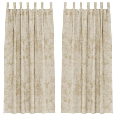 Vidaxl velvet gordijnen 2 st crème 260 x 140 cm fluweel