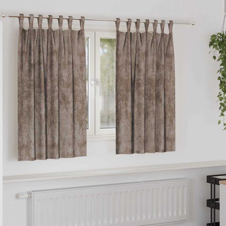 Vidaxl velvet gordijnen 2 st cappuccino 140 x 140 cm fluweel