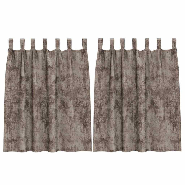 Vidaxl velvet gordijnen 2 st cappuccino 140 x 140 cm fluweel