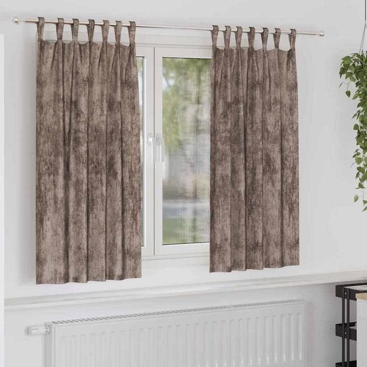 Vidaxl velvet gordijnen 2 st cappuccino 175 x 140 cm fluweel
