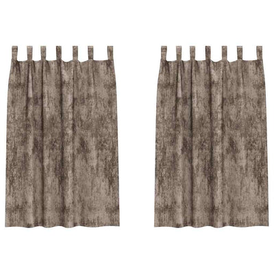 Vidaxl velvet gordijnen 2 st cappuccino 175 x 140 cm fluweel