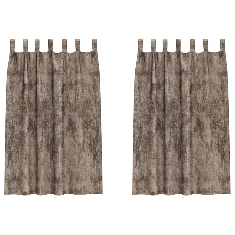 Vidaxl velvet gordijnen 2 st cappuccino 175 x 140 cm fluweel