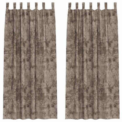 Vidaxl velvet gordijnen 2 st cappuccino 225 x 140 cm fluweel
