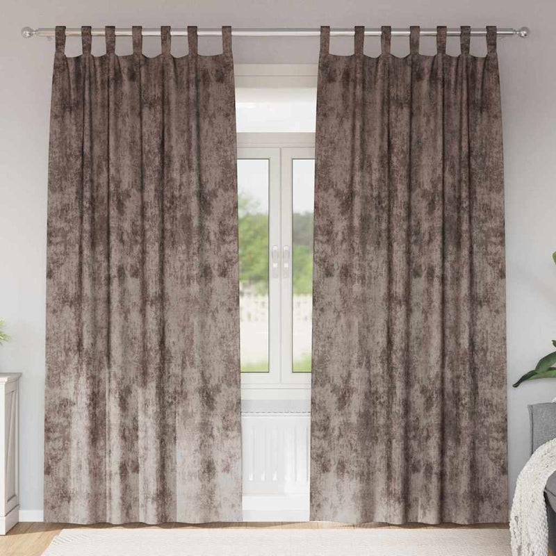 Vidaxl velvet gordijnen 2 pcs cappuccino 260 x 140 cm fluweel