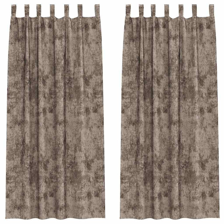 Vidaxl velvet gordijnen 2 st cappuccino 260 x 140 cm fluweel