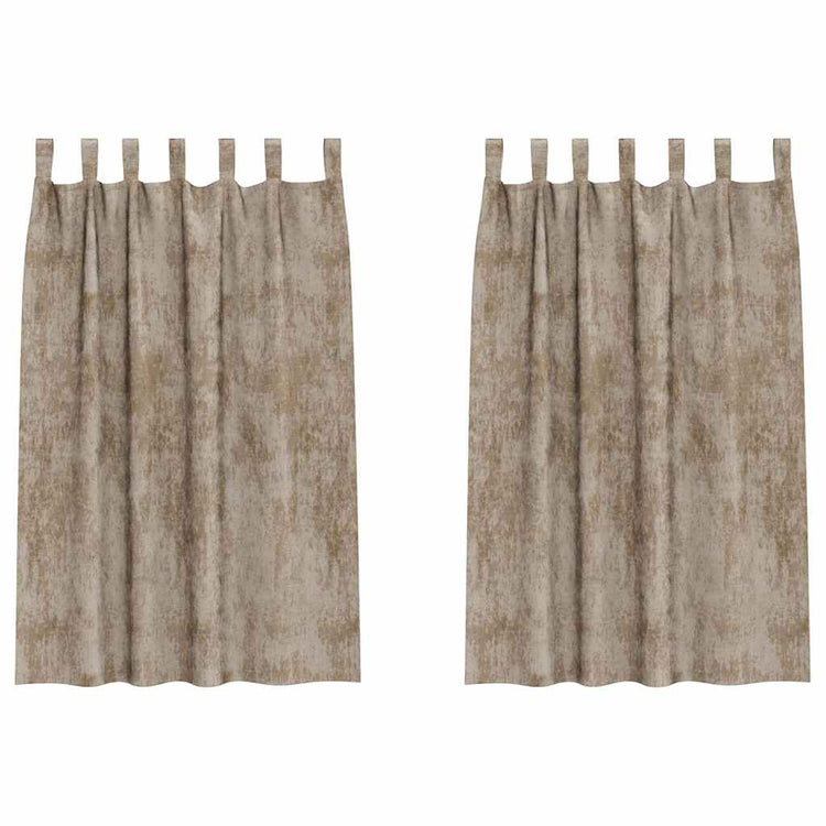 Vidaxl velvet gordijnen 2 st champagne 175 x 140 cm fluweel