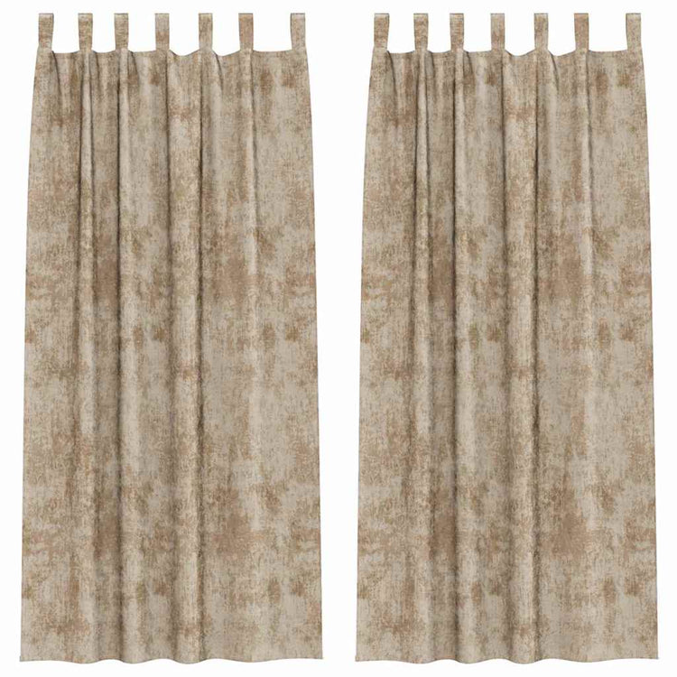 Vidaxl velvet gordijnen 2 st champagne 225 x 140 cm fluweel