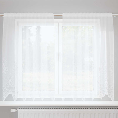 Vidaxl kantgordijn met gordijnen wit 150 x 160 cm polyester