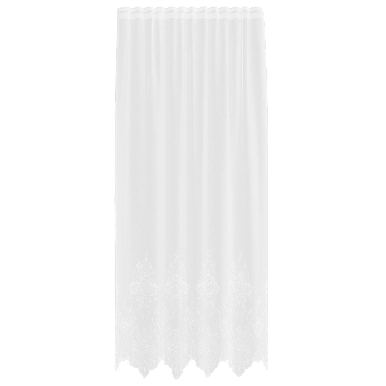 Vidaxl kantgordijn met gordijnen bloemen wit 200 x 150 cm polyester
