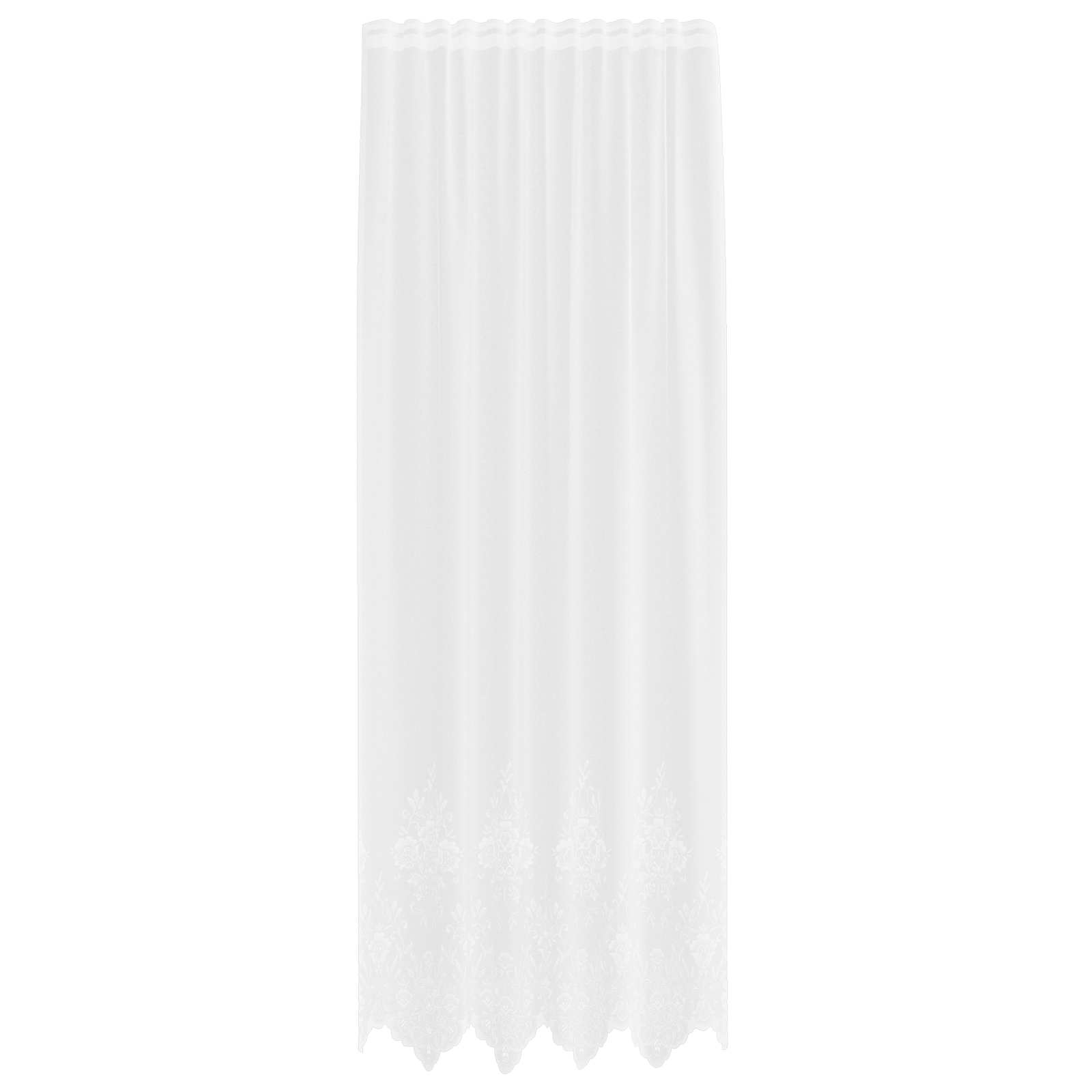Vidaxl kantgordijn met gordijnen bloemen wit 280 x 150 cm polyester