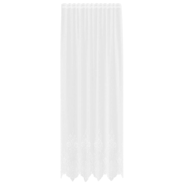 Vidaxl kantgordijn met gordijnen bloemen wit 280 x 150 cm polyester