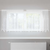 Vidaxl kantgordijn wit 80 x 200 cm polyester - afbeelding 1