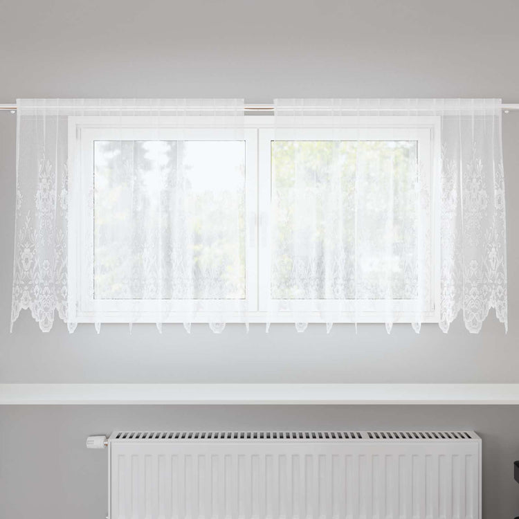 Vidaxl kantgordijn wit 80 x 200 cm polyester