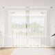 Vidaxl kantgordijn met gordijnen bloemen wit 220 x 200 cm polyester