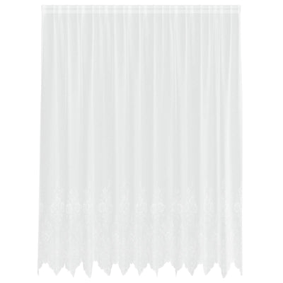Vidaxl kantgordijn met gordijnen bloemen wit 240 x 300 cm polyester
