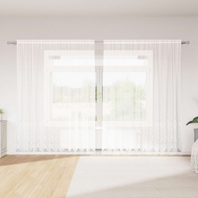 Vidaxl kantgordijn wit 245x300cm polyester