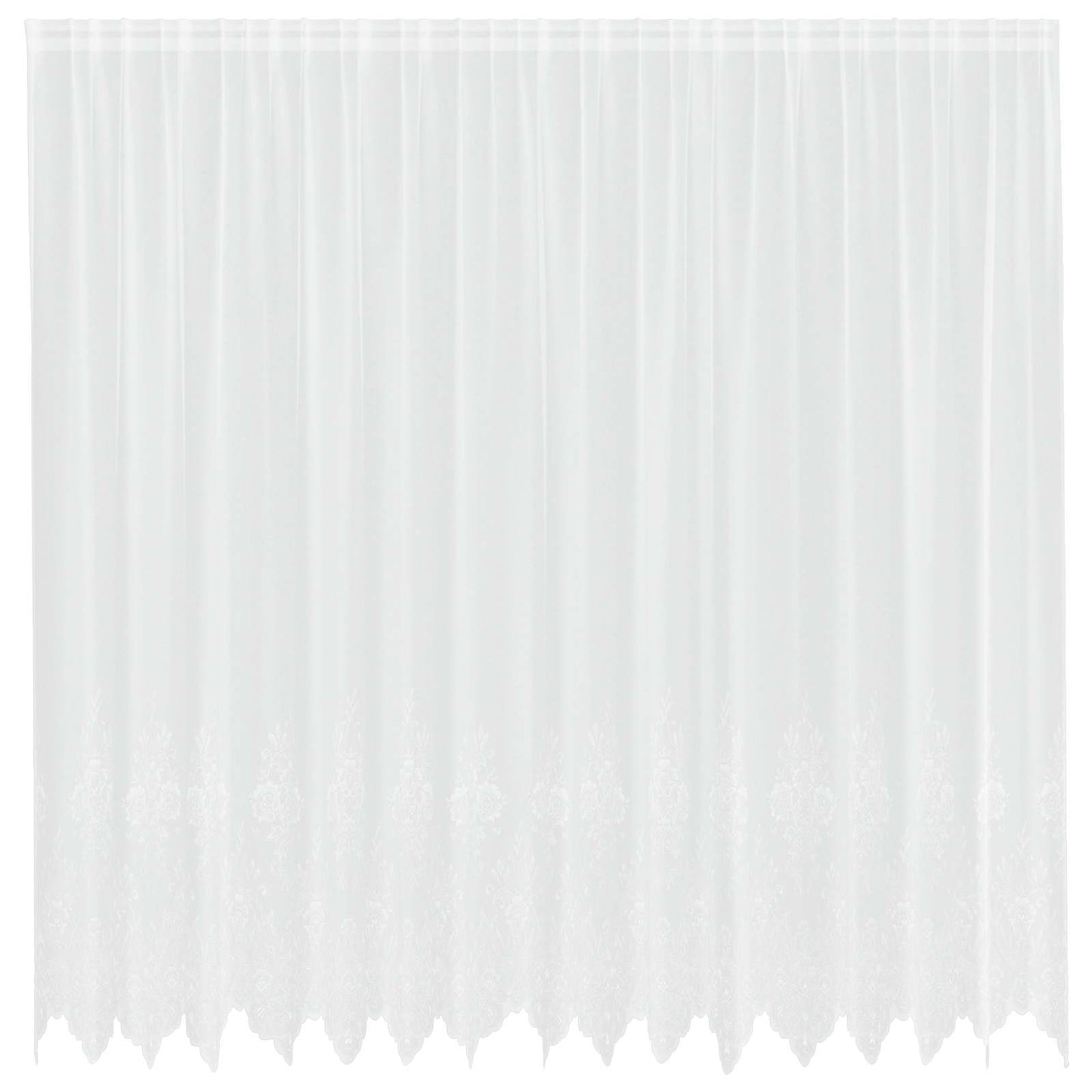 Vidaxl kantgordijn met gordijnen bloemen wit 200 x 400 cm polyester