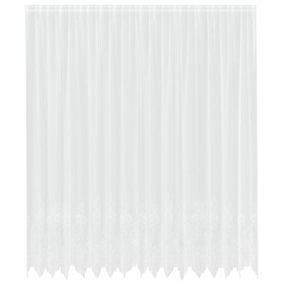 Vidaxl kantgordijn met gordijnen bloemen wit 260 x 400 cm polyester