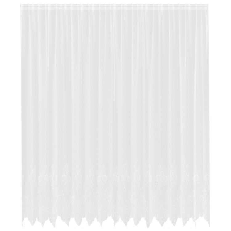 Vidaxl kantgordijn met gordijnen bloemen wit 280 x 400 cm polyester