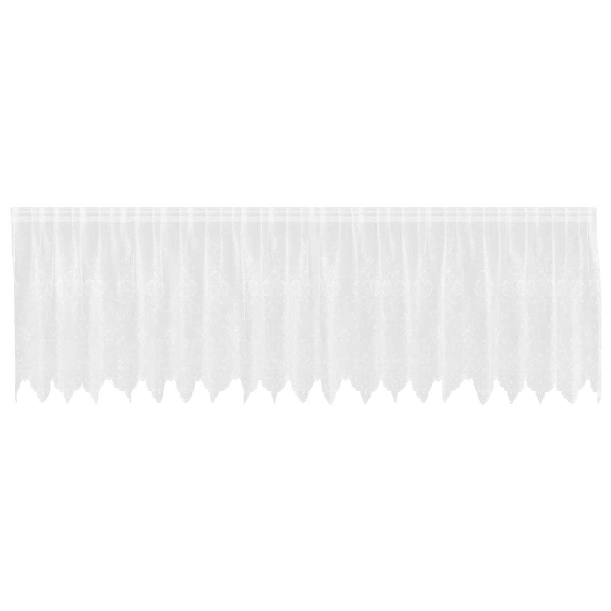 Vidaxl kantgordijn met gordijnen bloemen wit 80 x 500 cm polyester