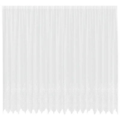 Vidaxl kantgordijn met gordijnen bloemen wit 280 x 500 cm polyester