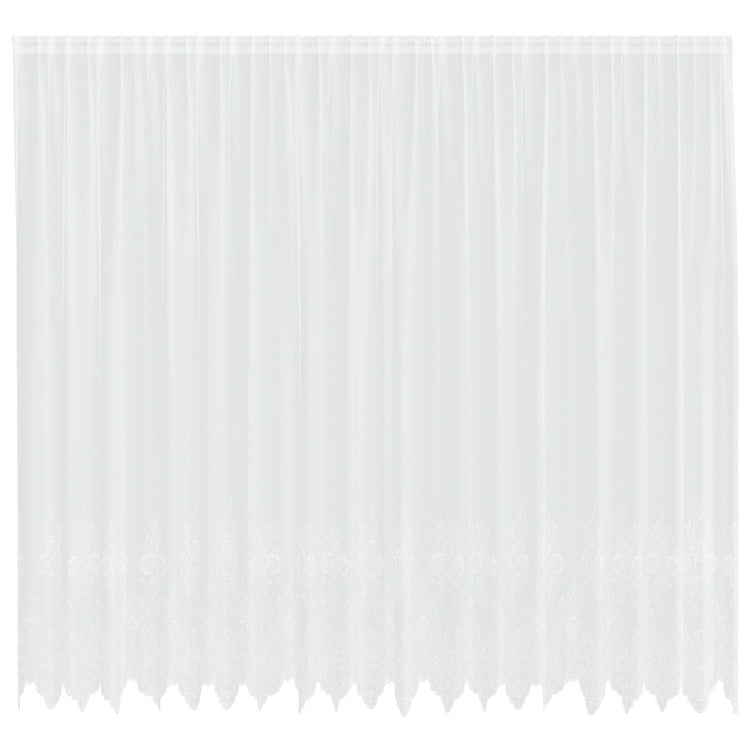 Vidaxl kantgordijn met gordijnen bloemen wit 280 x 500 cm polyester