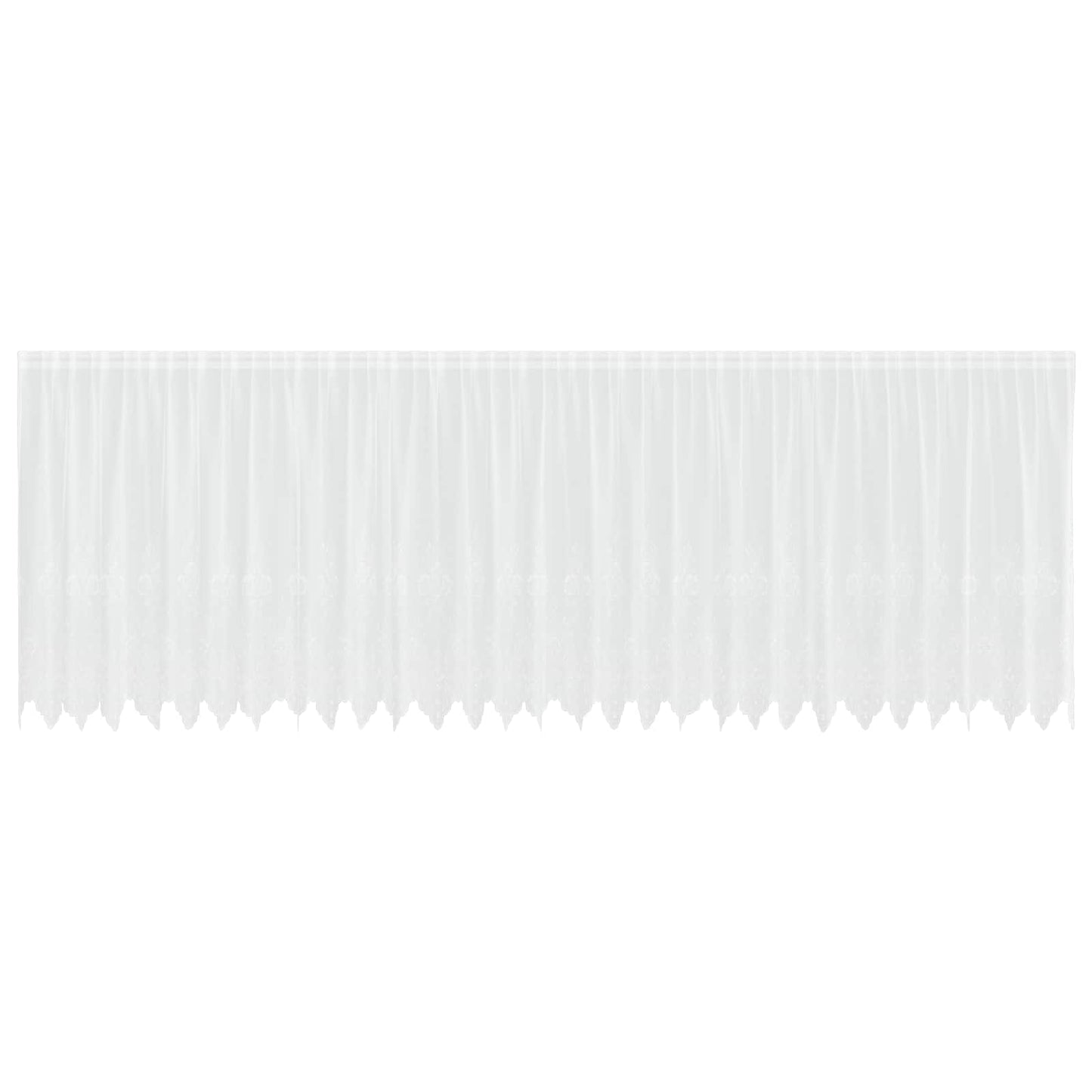 Vidaxl kantgordijn met gordijnen bloemen wit 180 x 750 cm polyester