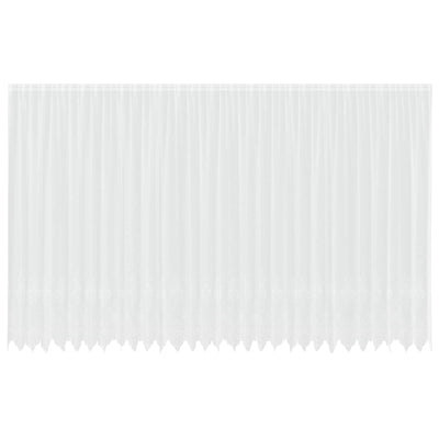 Vidaxl kantgordijn met gordijnen bloemen wit 260x750cm polyester