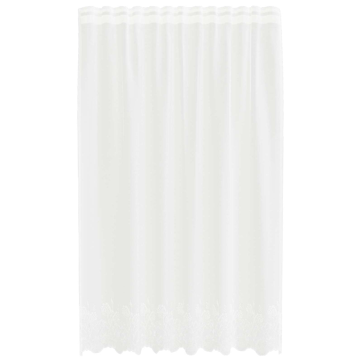Vidaxl kantgordijn met gordijnen bloemen wit 200 x 150 cm polyester