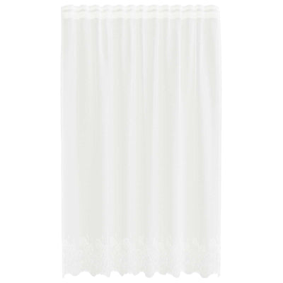 Vidaxl kantgordijn met gordijnen bloemen wit 240 x 150 cm polyester