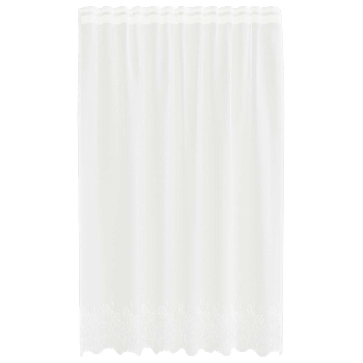 Vidaxl kantgordijn met gordijnen bloemen wit 240 x 150 cm polyester