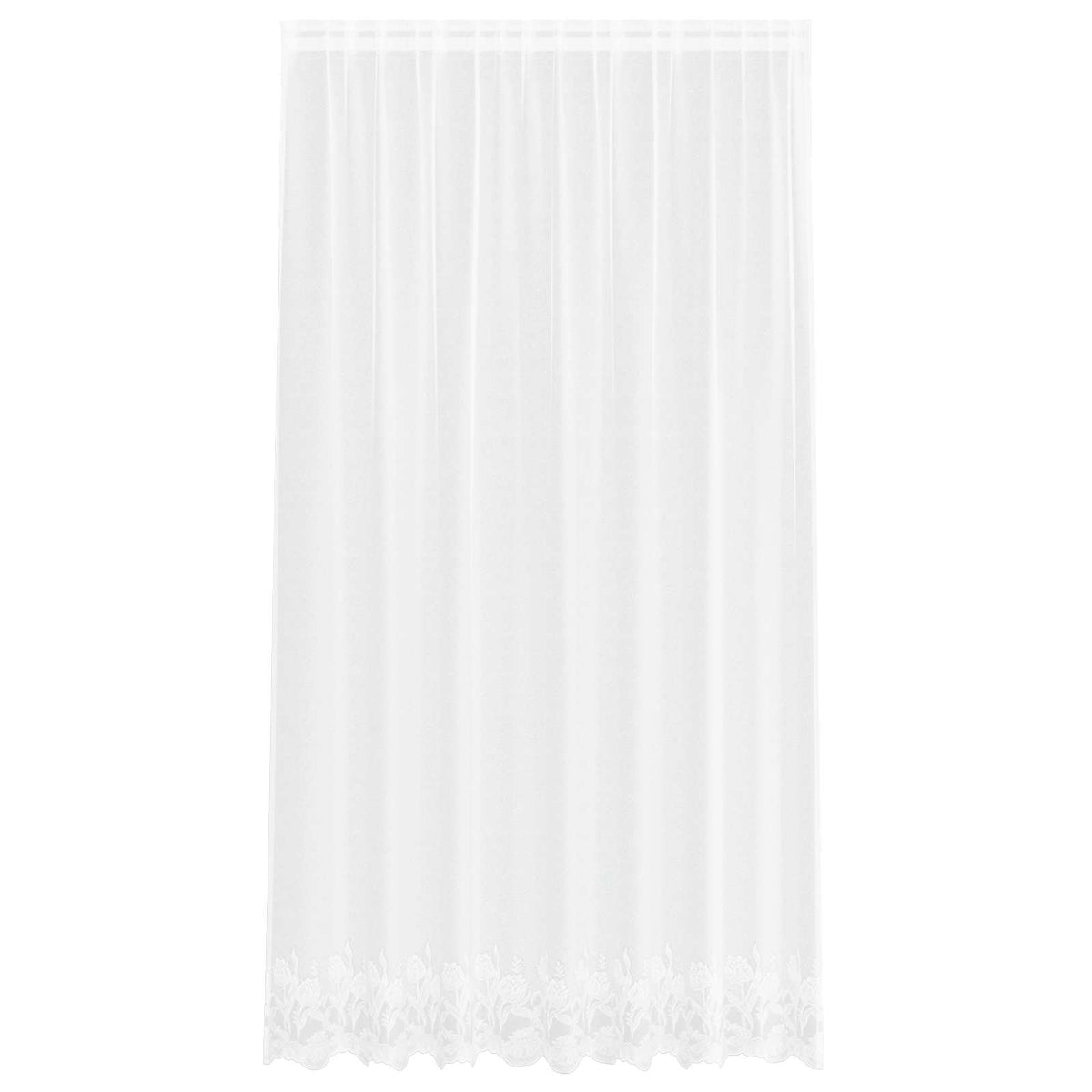 Vidaxl kantgordijn met gordijnen bloemen wit 240 x 200 cm polyester