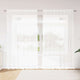 Vidaxl kantgordijn met gordijnen bloemen wit 245 x 200 cm polyester