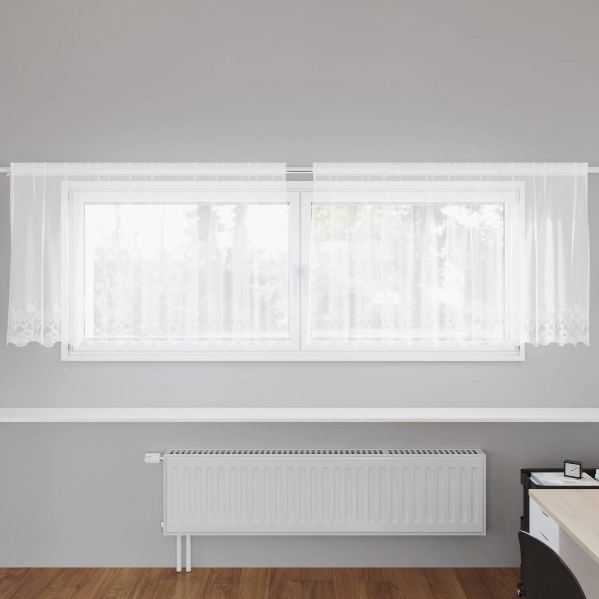 Vidaxl kantgordijn wit 120 x 300 cm polyester