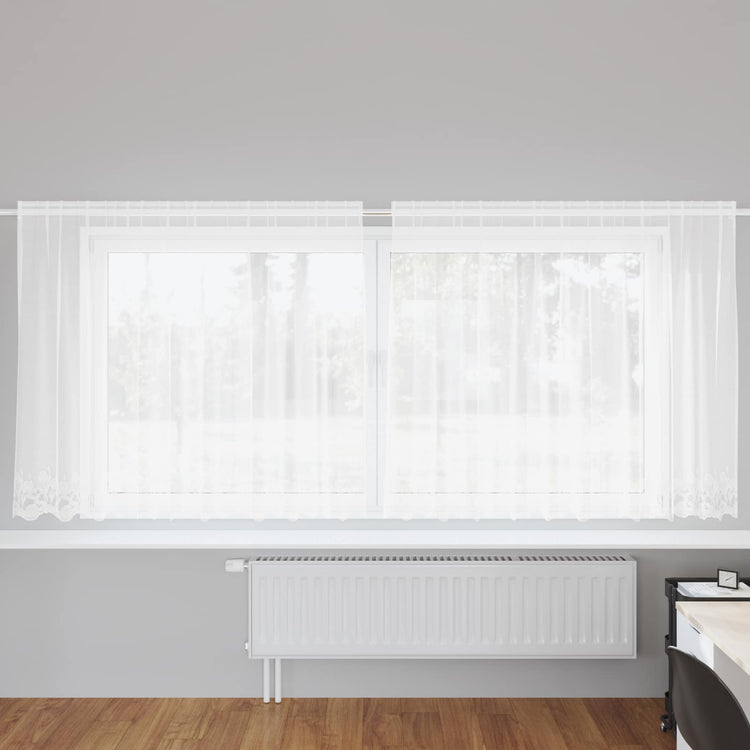 Vidaxl kantgordijn wit 300 x 140 cm polyester