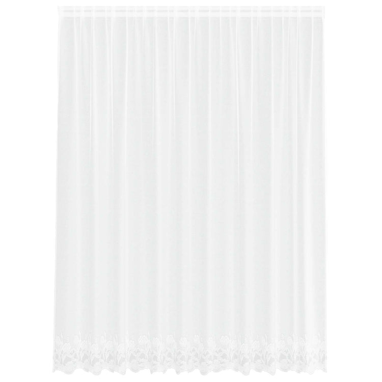 Vidaxl kantgordijn met gordijnen bloemen wit 240 x 300 cm polyester