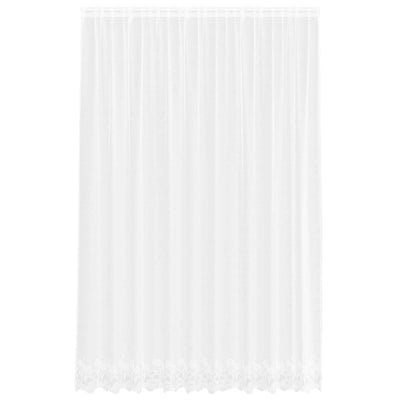 Vidaxl kantgordijn met gordijnen bloemen wit 260 x 300 cm polyester
