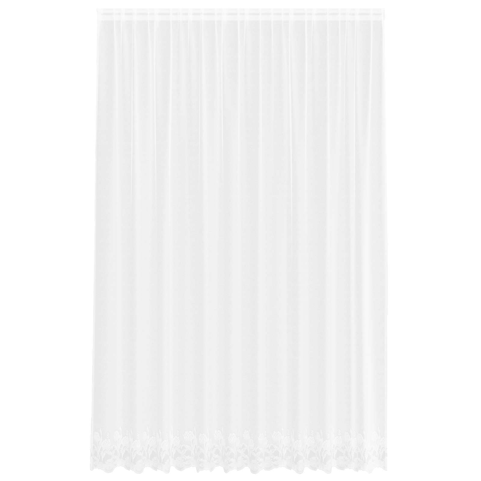Vidaxl kantgordijn met gordijnen bloemen wit 280 x 300 cm polyester