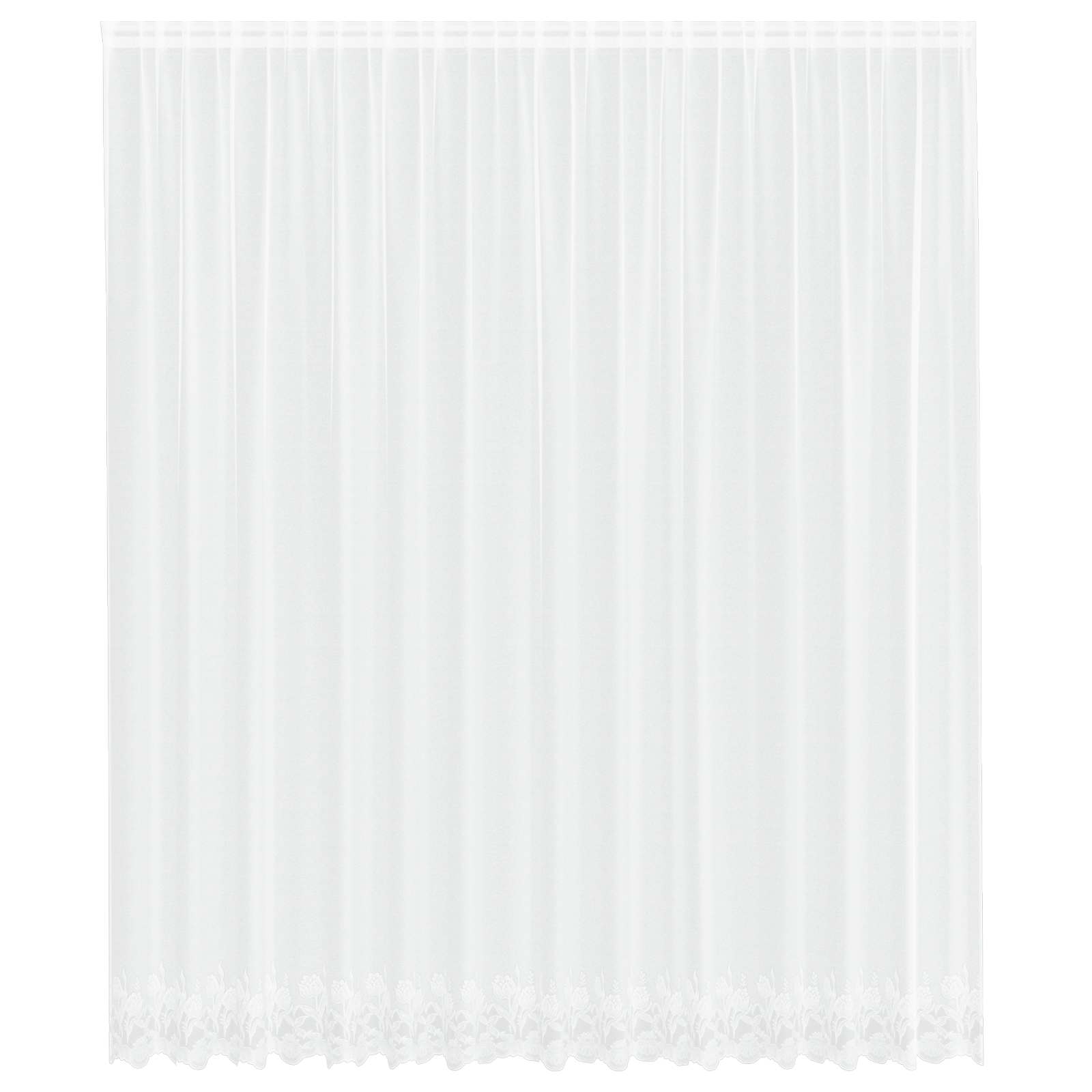 Vidaxl kantgordijn met gordijnen bloemen wit 280 x 400 cm polyester