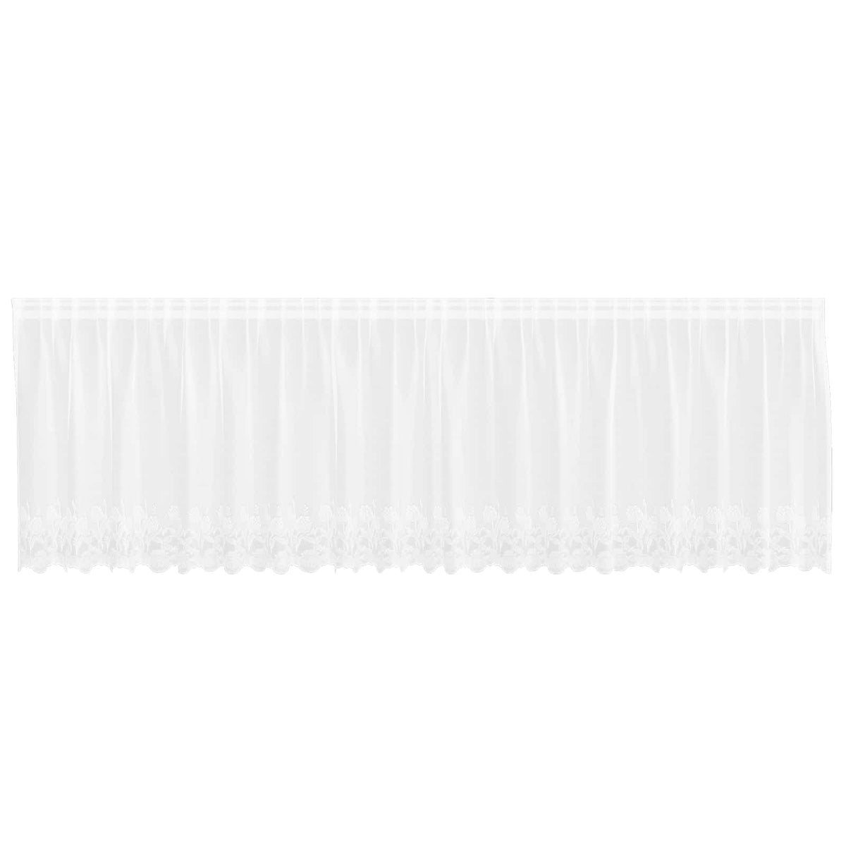 Vidaxl kantgordijn met gordijnen wit 500 x 120 cm polyester