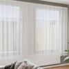 Vidaxl kantgordijn met gordijnen bloemen wit 200 x 500 cm polyester