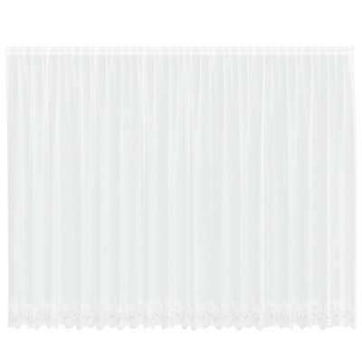 Vidaxl kantgordijn met gordijnen bloemen wit 220 x 500 cm polyester