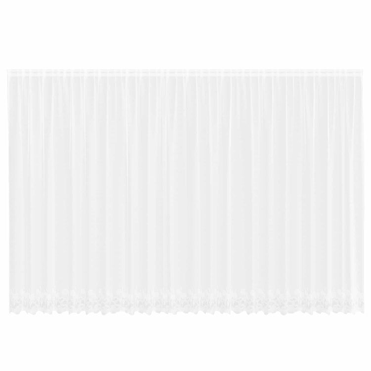 Vidaxl kantgordijn met gordijnen bloemen wit 200 x 600 cm polyester