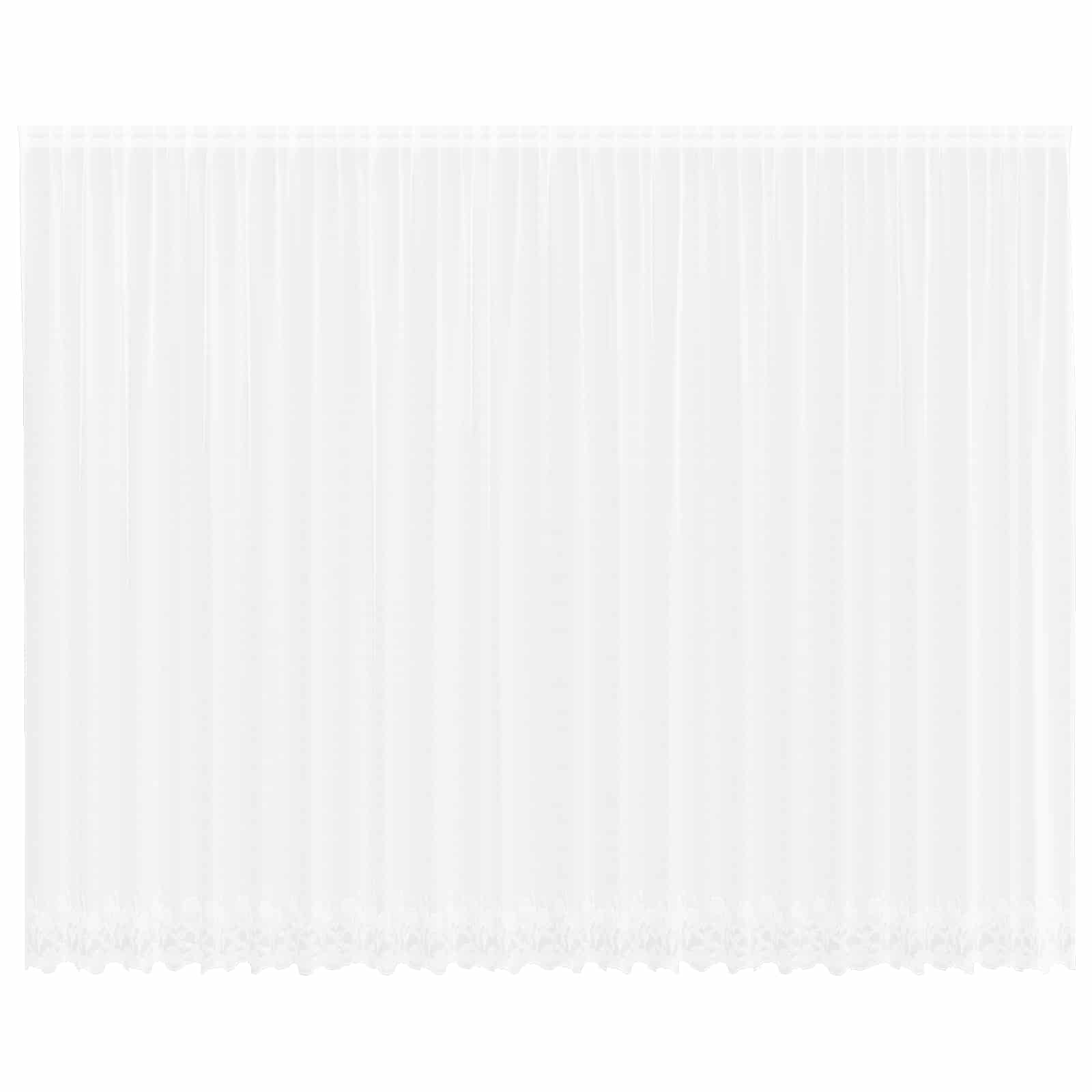 Vidaxl kantgordijn met gordijnen bloemen wit 300 x 600 cm polyester