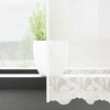Vidaxl kantgordijn met gordijnen bloemen wit 280 x 750 cm polyester