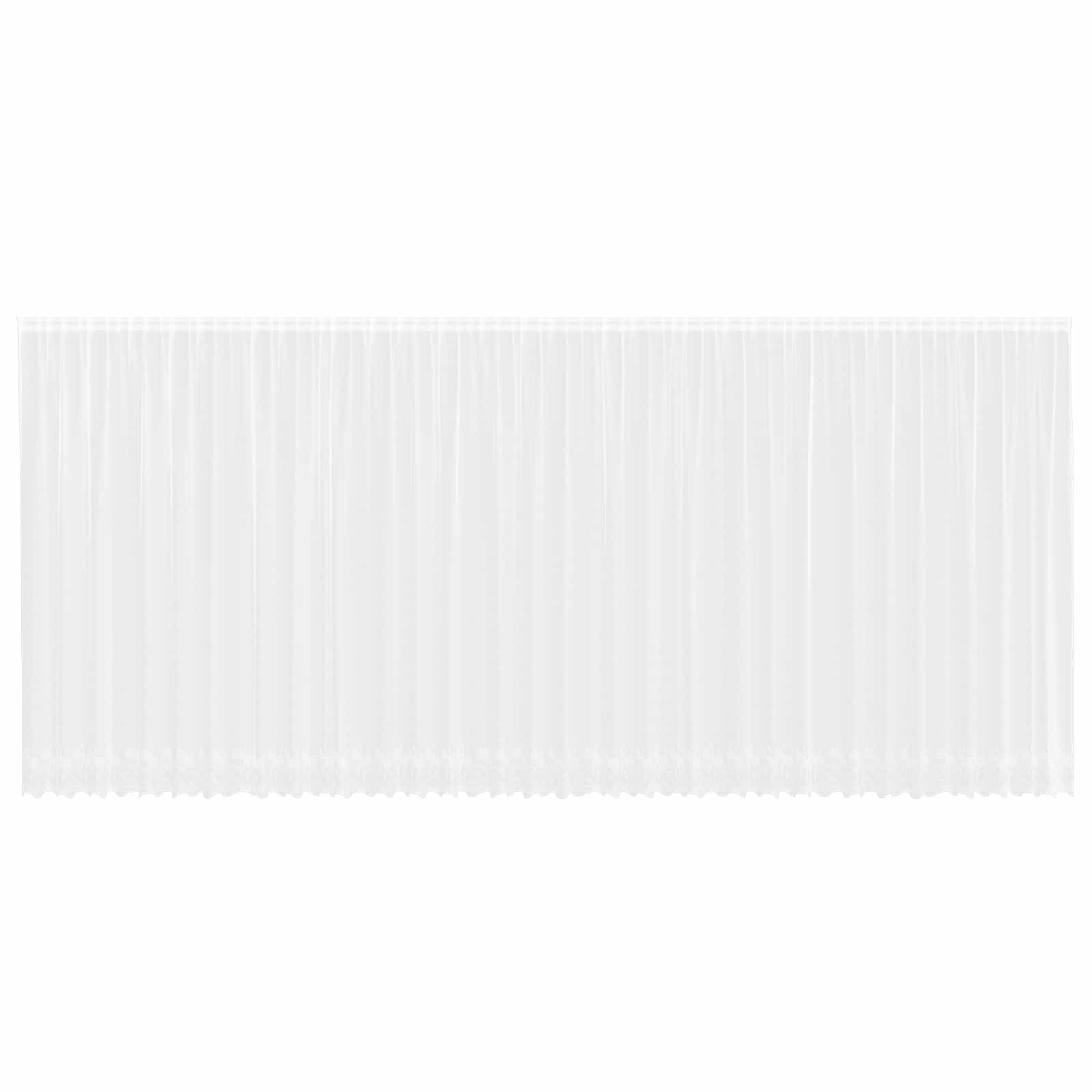 Vidaxl kantgordijn met gordijnen bloemen wit 240x900cm polyester