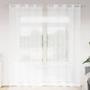 Vidaxl voile gordijn met gordijnen 2 pcs wit 260 x 140 cm polyester